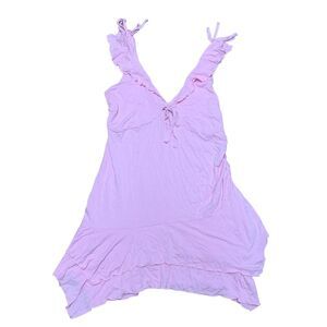 Wild Fable Pink Women's Flowy Asymmetrical Ruffle Mini Dress, Large, Used
